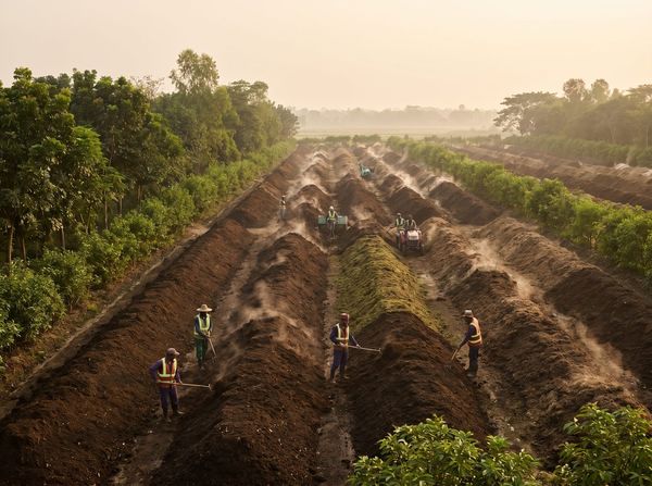 Organic-waste composting site in Chattogram, Bangladesh
